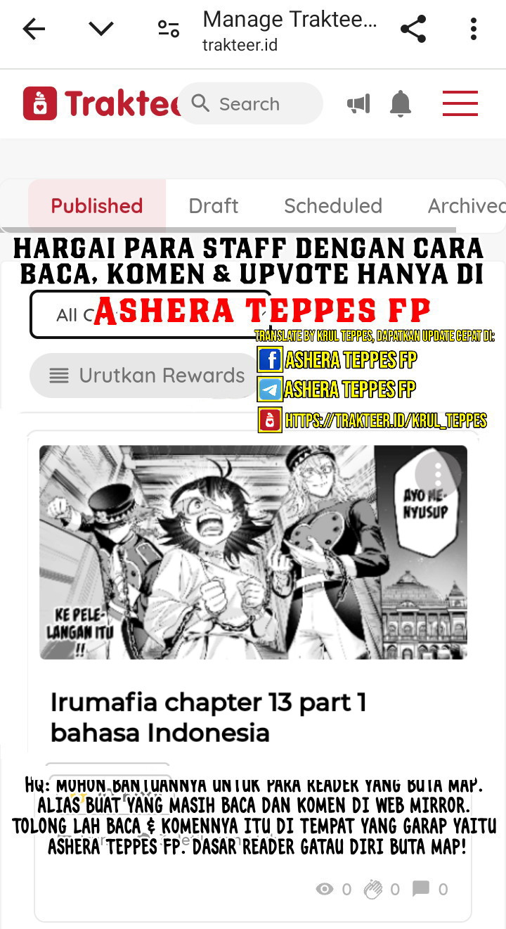 
              Mairimashita! Iruma-kun Mafia AU             Chapter 9.2